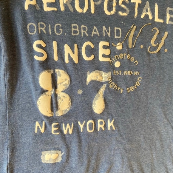 ✨3/$20✨ Aeropostale Women’s Blue Short Sleeve Top - Picture 5 of 7